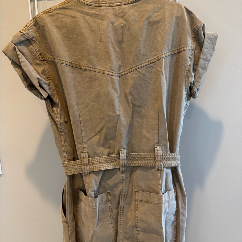pistola Beige Short-Sleeve Utility Jumpsuit - Picture 6 of 7
